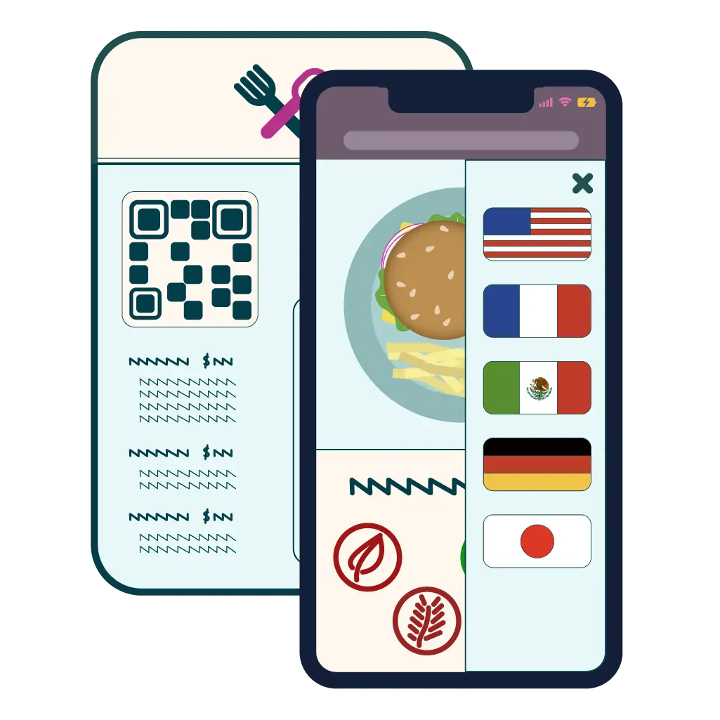 Translate your restaurant menu into multiple languages.