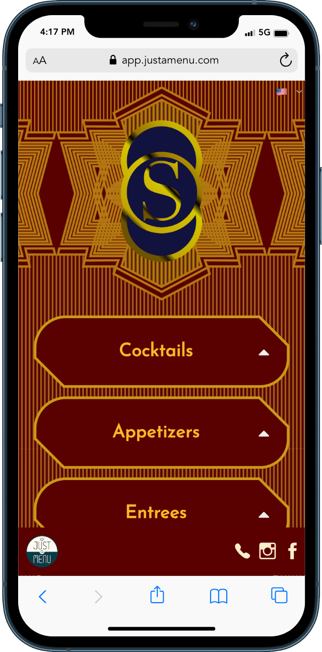 Roaring 20s Menu Preview